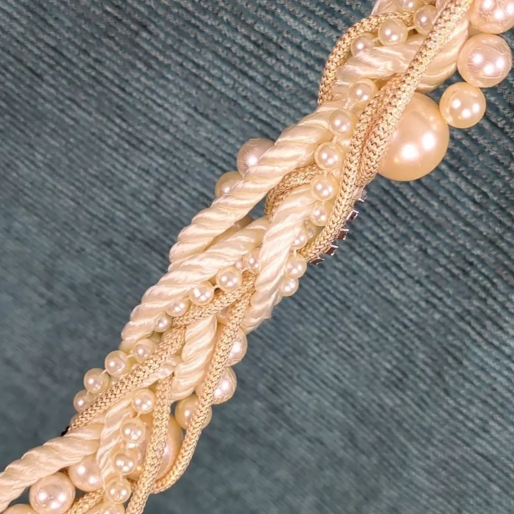 Beautiful Braided Bejeweled Belt! Vintage 80's-ish?